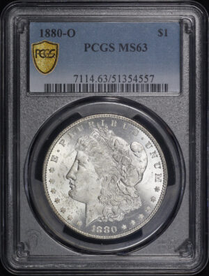 Obverse of this 1880-O Morgan Dollar PCGS MS-63