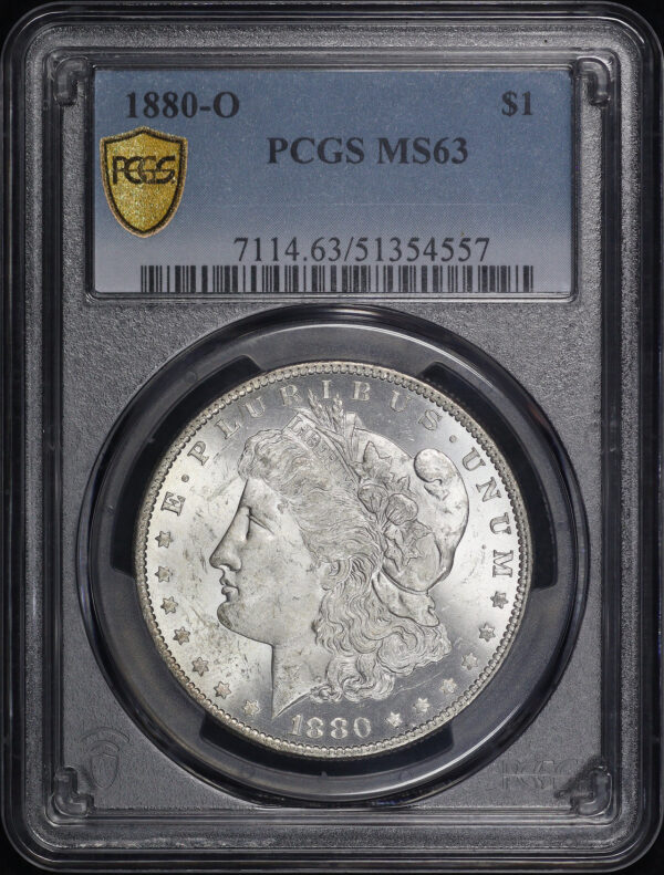Obverse of this 1880-O Morgan Dollar PCGS MS-63