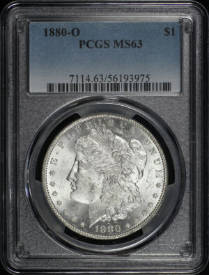 Obverse of this 1880-O Morgan Dollar PCGS MS-63