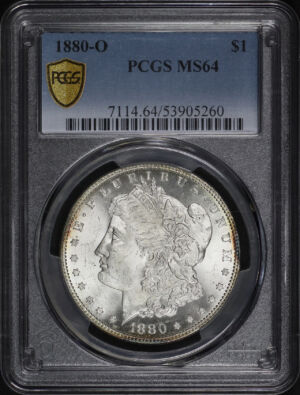 Obverse of this 1880-O Morgan Dollar PCGS MS-64