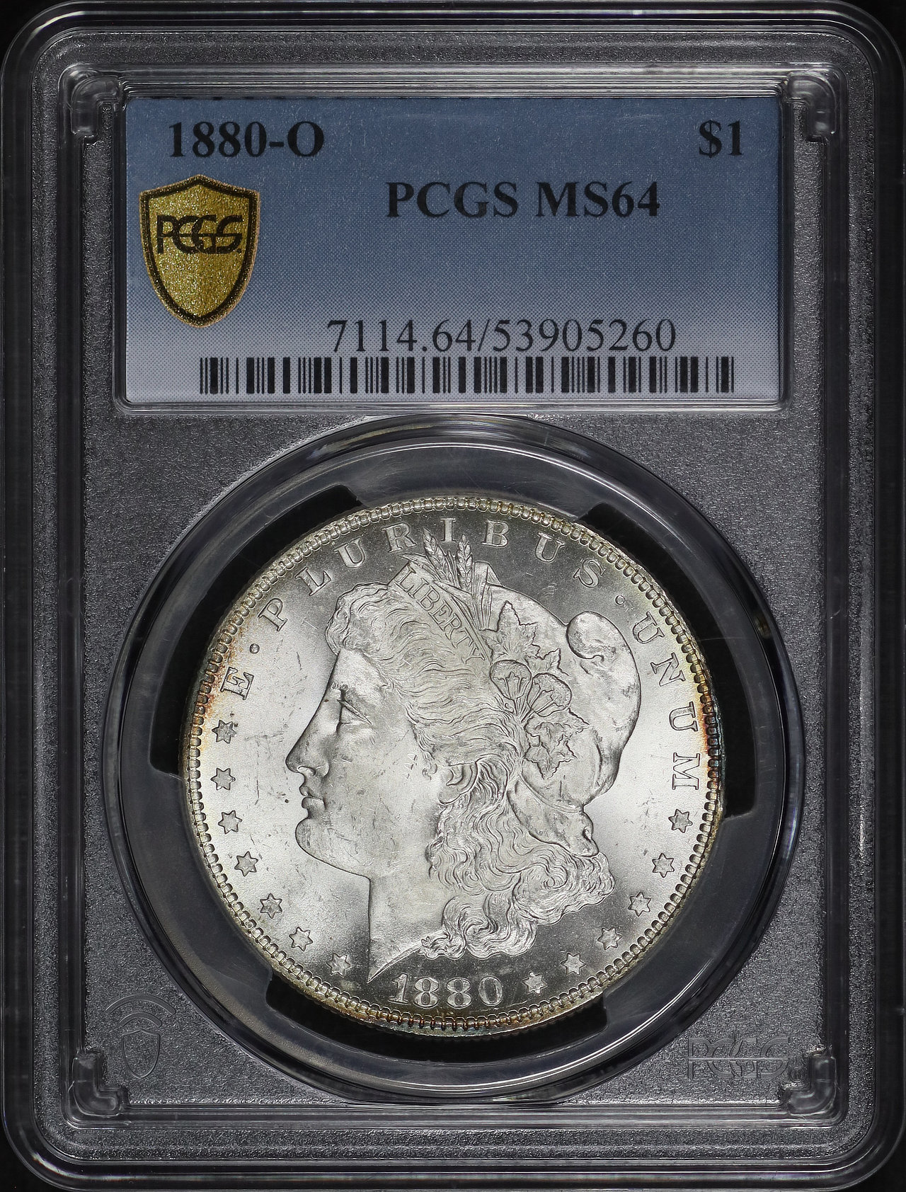 Obverse of this 1880-O Morgan Dollar PCGS MS-64