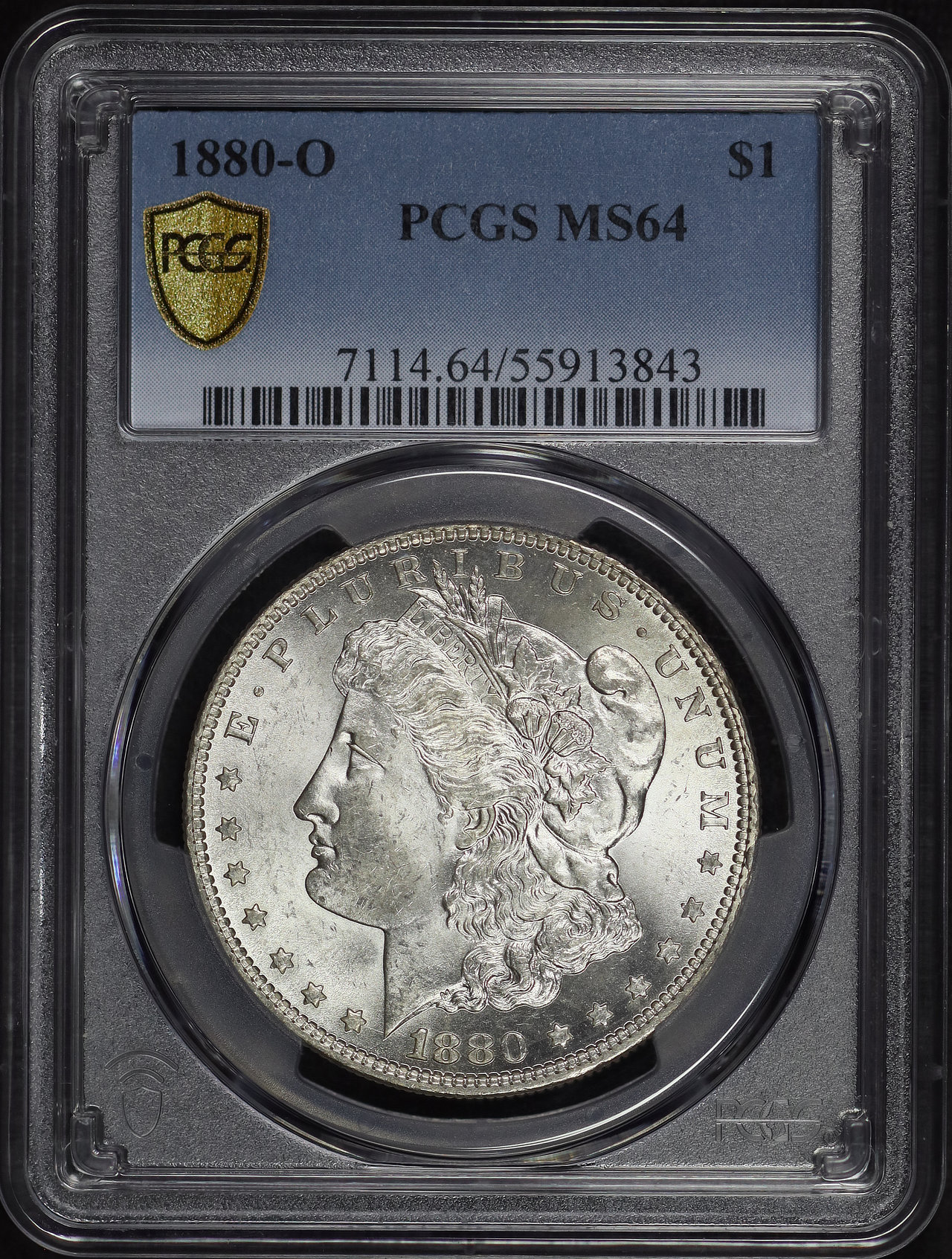 Obverse of this 1880-O Morgan Dollar PCGS MS-64