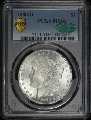 Obverse of this 1880-O Morgan Dollar PCGS MS-64+ CAC