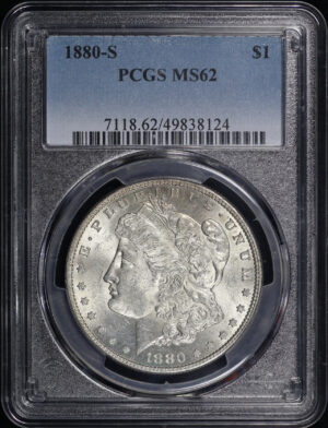 Obverse of this 1880-S Morgan Dollar PCGS MS-62