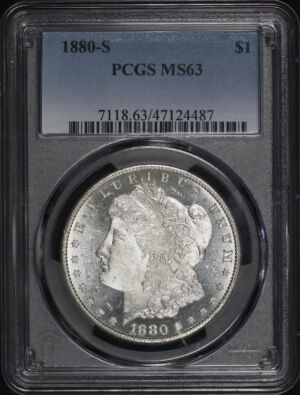 Obverse of this 1880-S Morgan Dollar PCGS MS-63