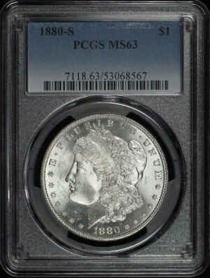 Obverse of this 1880-S Morgan Dollar PCGS MS-63
