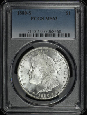 Obverse of this 1880-S Morgan Dollar PCGS MS-63