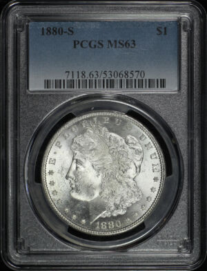 Obverse of this 1880-S Morgan Dollar PCGS MS-63