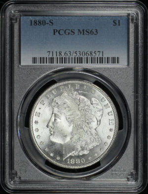 Obverse of this 1880-S Morgan Dollar PCGS MS-63