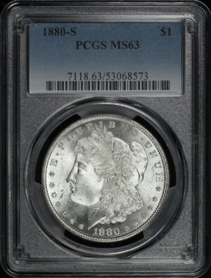 Obverse of this 1880-S Morgan Dollar PCGS MS-63