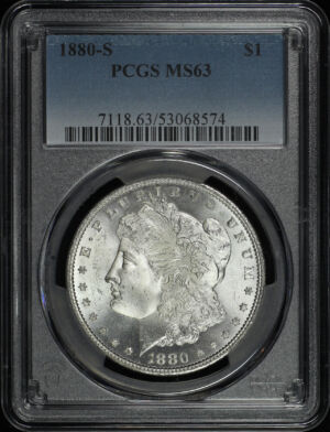 Obverse of this 1880-S Morgan Dollar PCGS MS-63
