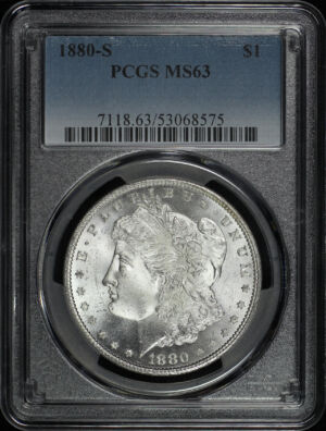 Obverse of this 1880-S Morgan Dollar PCGS MS-63