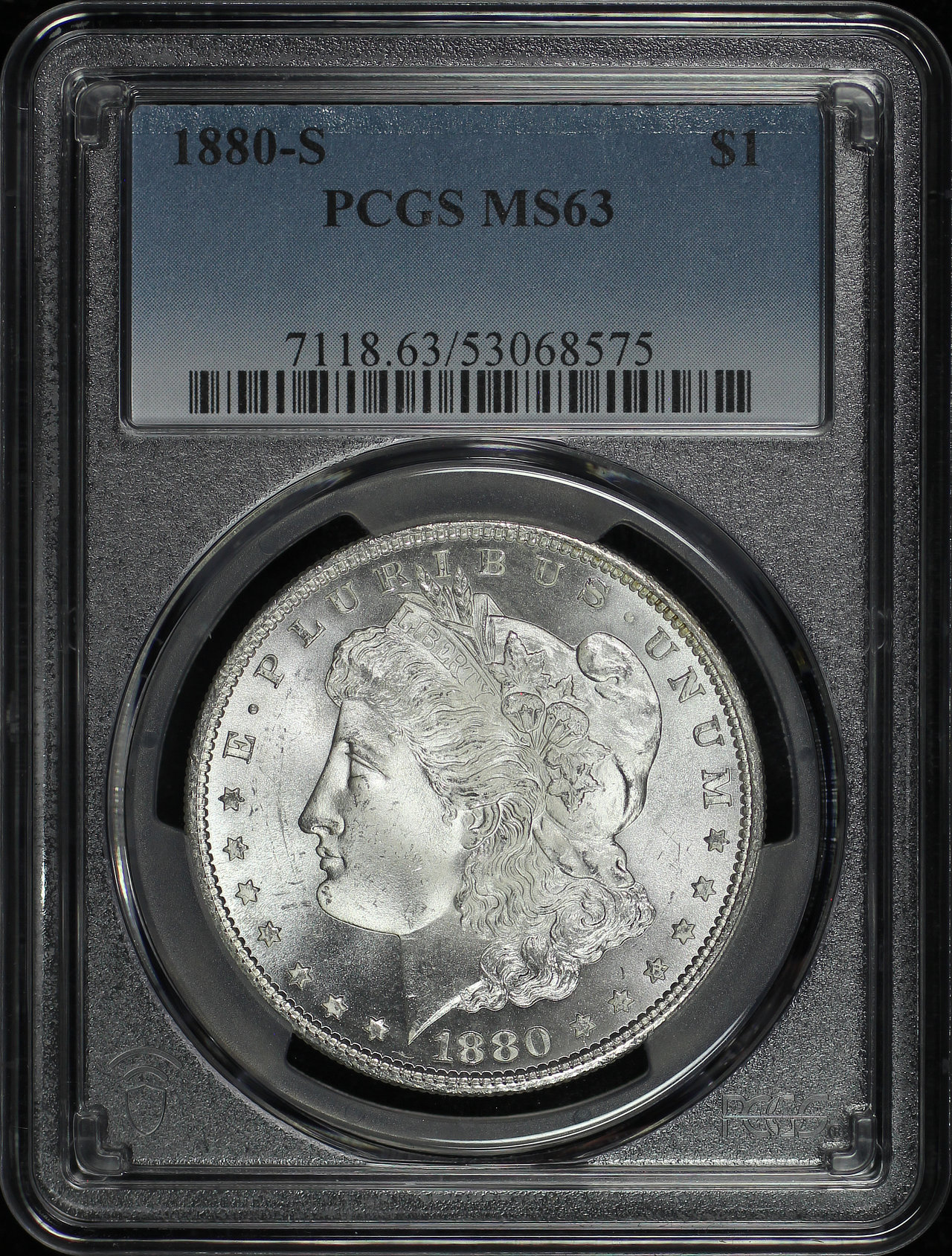Obverse of this 1880-S Morgan Dollar PCGS MS-63