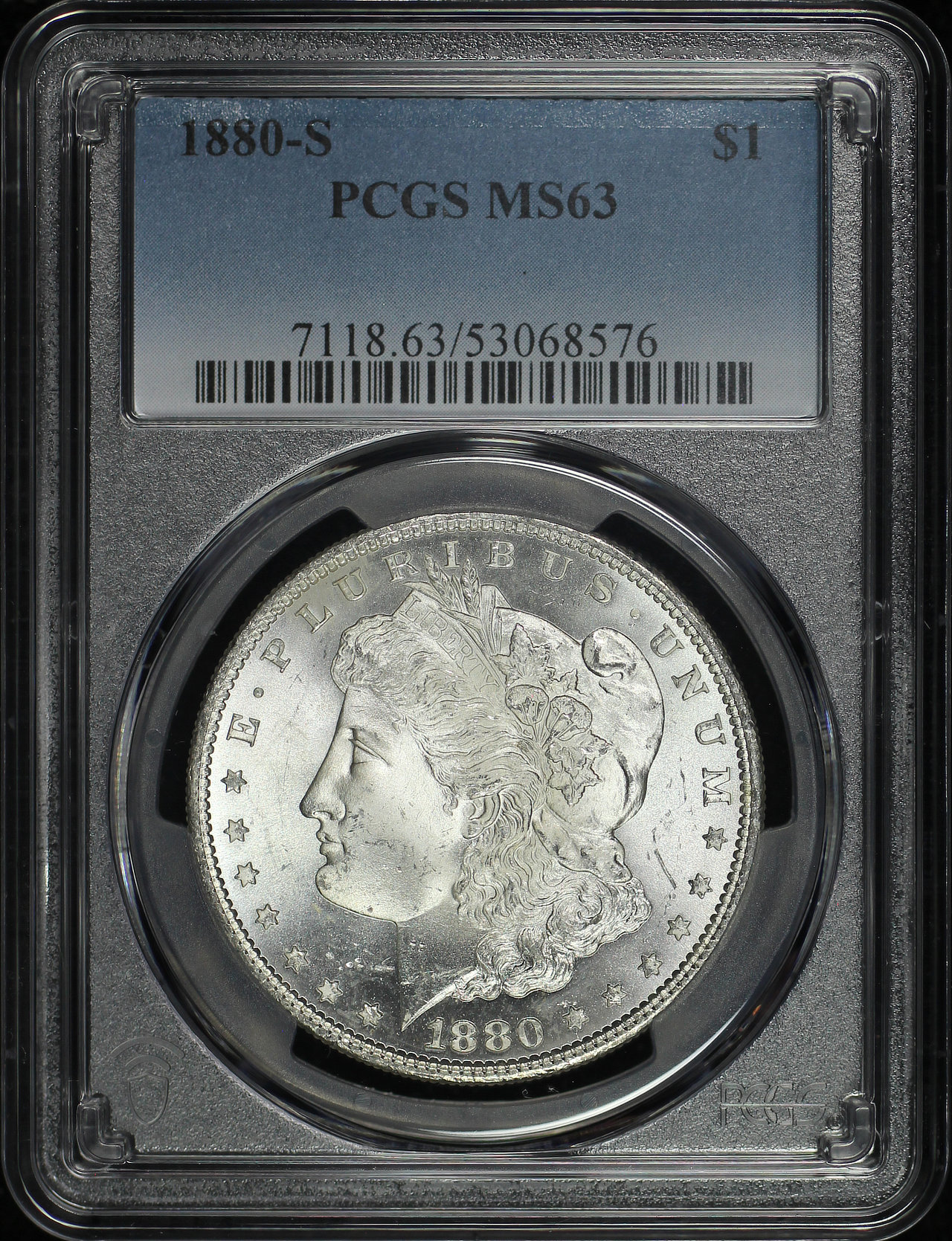 Obverse of this 1880-S Morgan Dollar PCGS MS-63