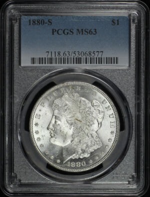 Obverse of this 1880-S Morgan Dollar PCGS MS-63