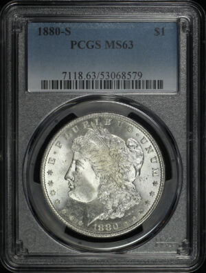 Obverse of this 1880-S Morgan Dollar PCGS MS-63