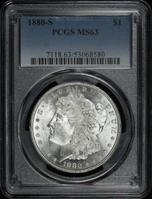 Obverse of this 1880-S Morgan Dollar PCGS MS-63