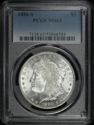 Obverse of this 1880-S Morgan Dollar PCGS MS-63