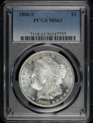 Obverse of this 1880-S Morgan Dollar PCGS MS-63
