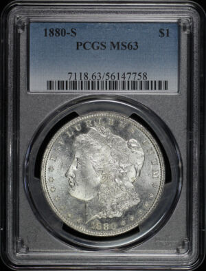 Obverse of this 1880-S Morgan Dollar PCGS MS-63