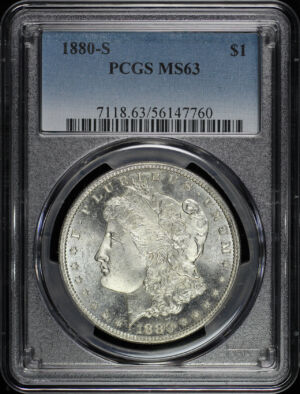 Obverse of this 1880-S Morgan Dollar PCGS MS-63