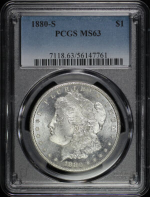 Obverse of this 1880-S Morgan Dollar PCGS MS-63