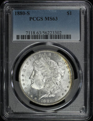 Obverse of this 1880-S Morgan Dollar PCGS MS-63