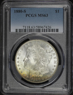 Obverse of this 1880-S Morgan Dollar PCGS MS-63
