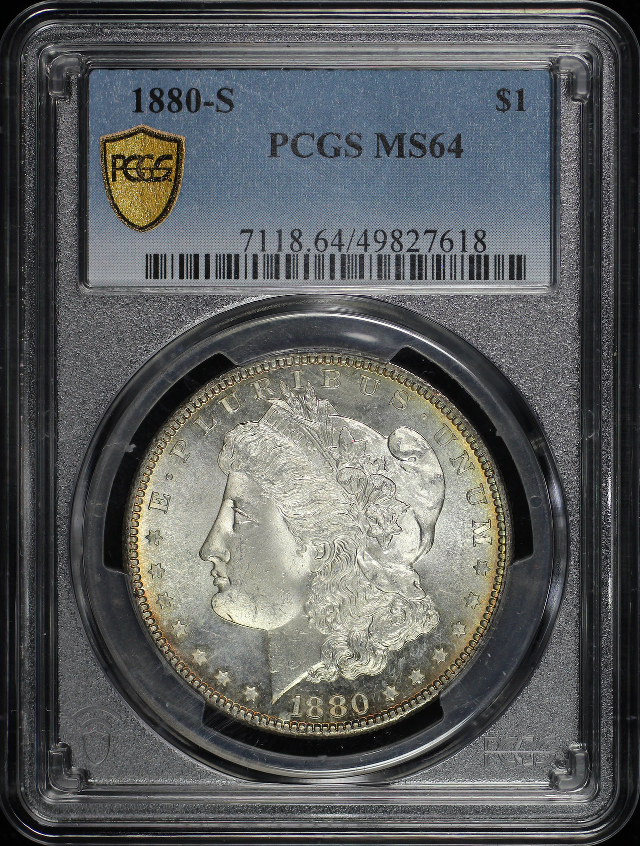 Obverse of this 1880-S Morgan Dollar PCGS MS-64