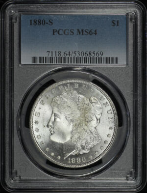 Obverse of this 1880-S Morgan Dollar PCGS MS-64