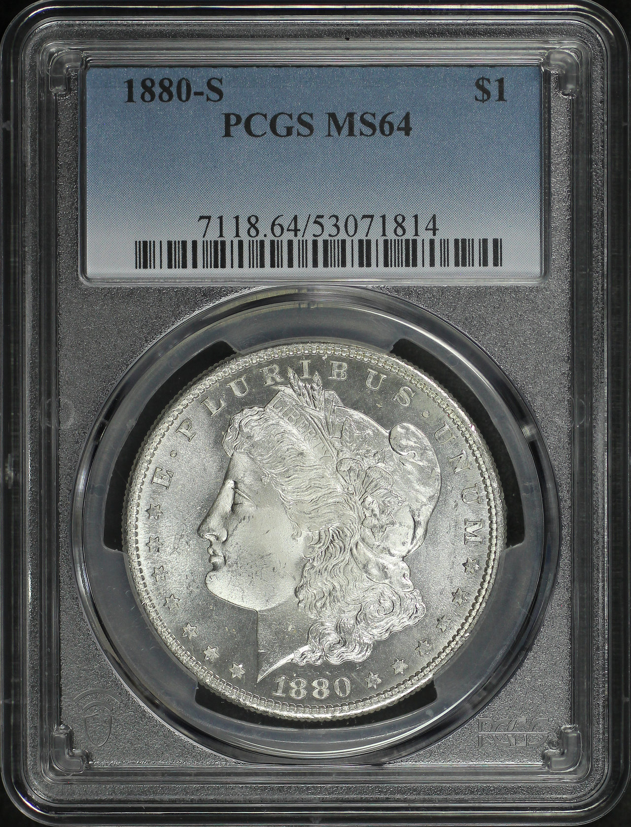 Obverse of this 1880-S Morgan Dollar PCGS MS-64