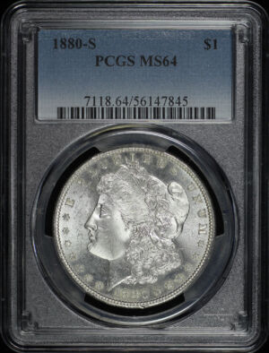 Obverse of this 1880-S Morgan Dollar PCGS MS-64