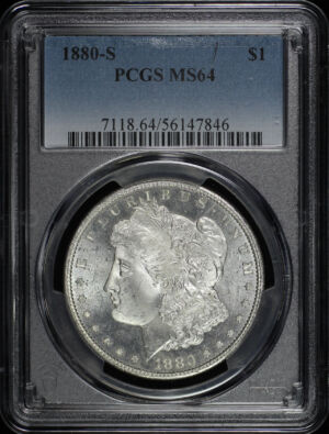 Obverse of this 1880-S Morgan Dollar PCGS MS-64