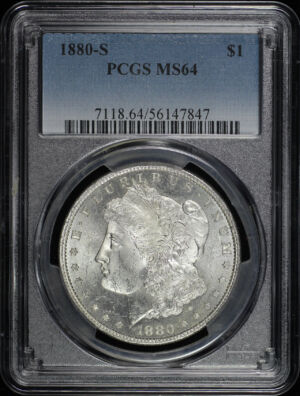 Obverse of this 1880-S Morgan Dollar PCGS MS-64