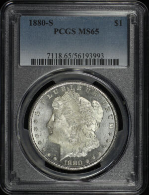 Obverse of this 1880-S Morgan Dollar PCGS MS-65