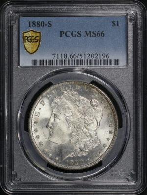 Obverse of this 1880-S Morgan Dollar PCGS MS-66
