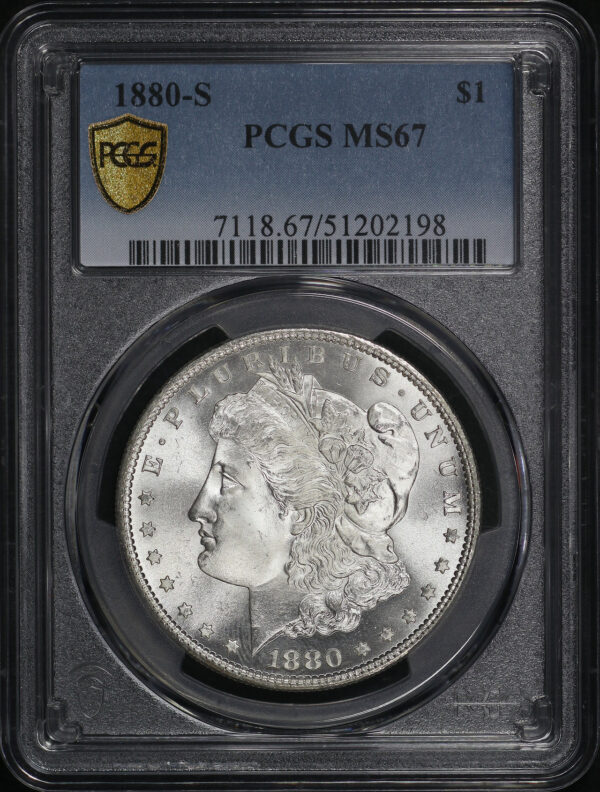 Obverse of this 1880-S Morgan Dollar PCGS MS-67