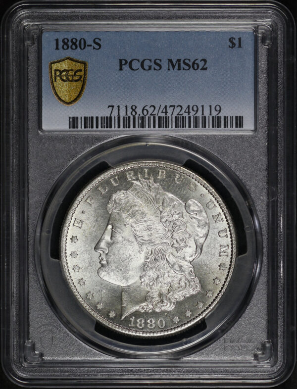 Obverse of this 1880-S Morgan Dollar PCGS MS-62