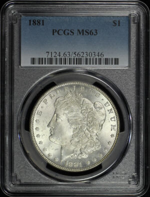 Obverse of this 1881 Morgan Dollar PCGS MS-63