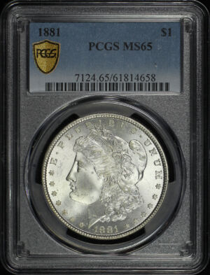 Obverse of this 1881 Morgan Dollar PCGS MS-65