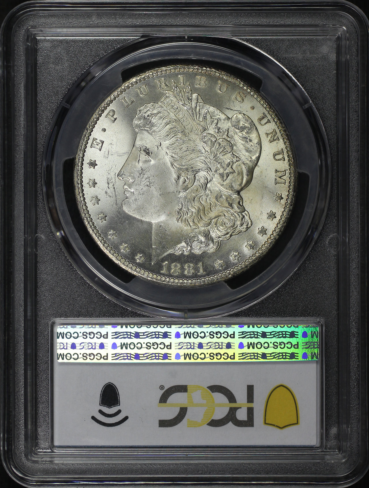 Reverse of this 1881-CC Morgan Dollar PCGS MS-66
