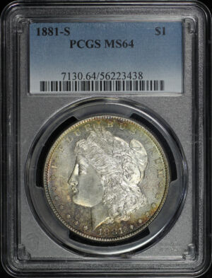 Obverse of this 1881-S Morgan Dollar PCGS MS-64