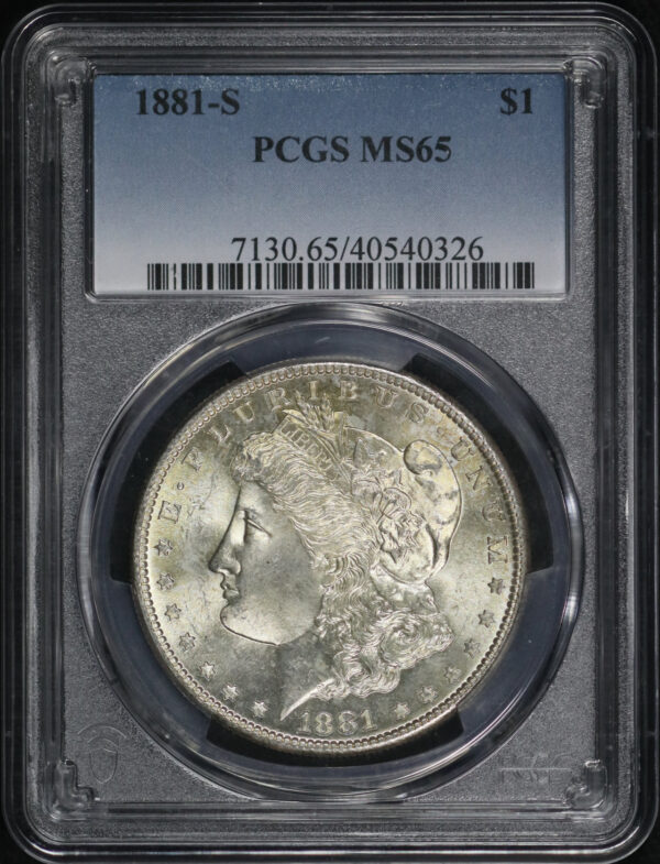 Obverse of this 1881-S Morgan Dollar PCGS MS-65
