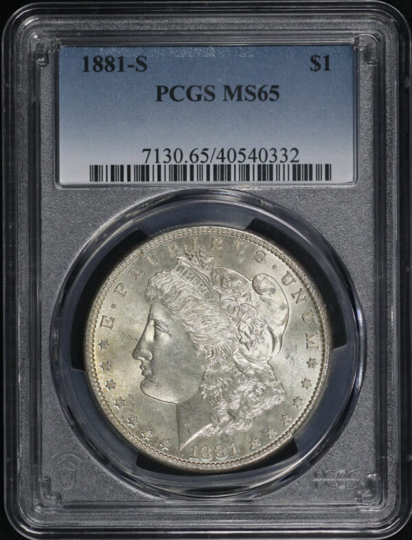 Obverse of this 1881-S Morgan Dollar PCGS MS-65