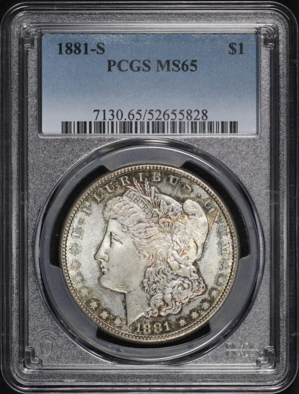 Obverse of this 1881-S Morgan Dollar PCGS MS-65