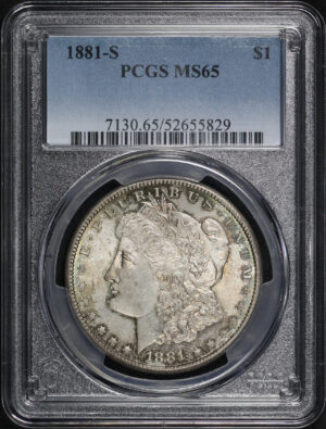 Obverse of this 1881-S Morgan Dollar PCGS MS-65