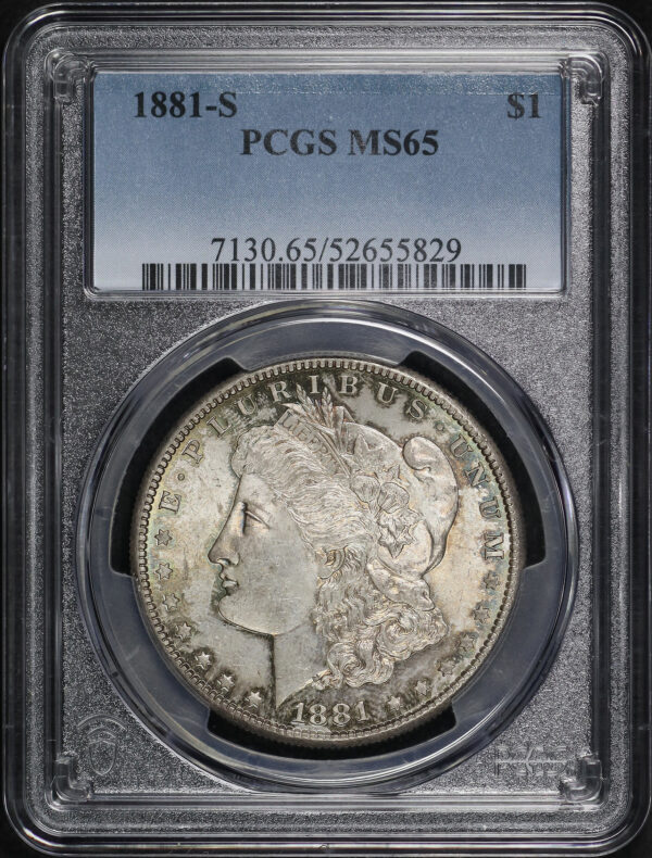 Obverse of this 1881-S Morgan Dollar PCGS MS-65
