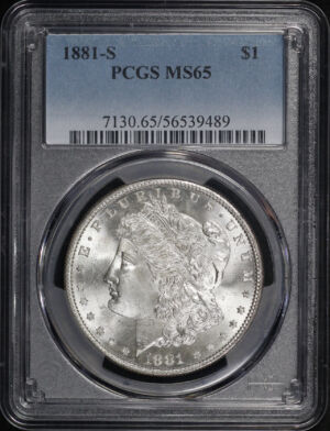 Obverse of this 1881-S Morgan Dollar PCGS MS-65