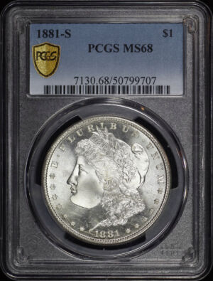 Obverse of this 1881-S Morgan Dollar PCGS MS-68