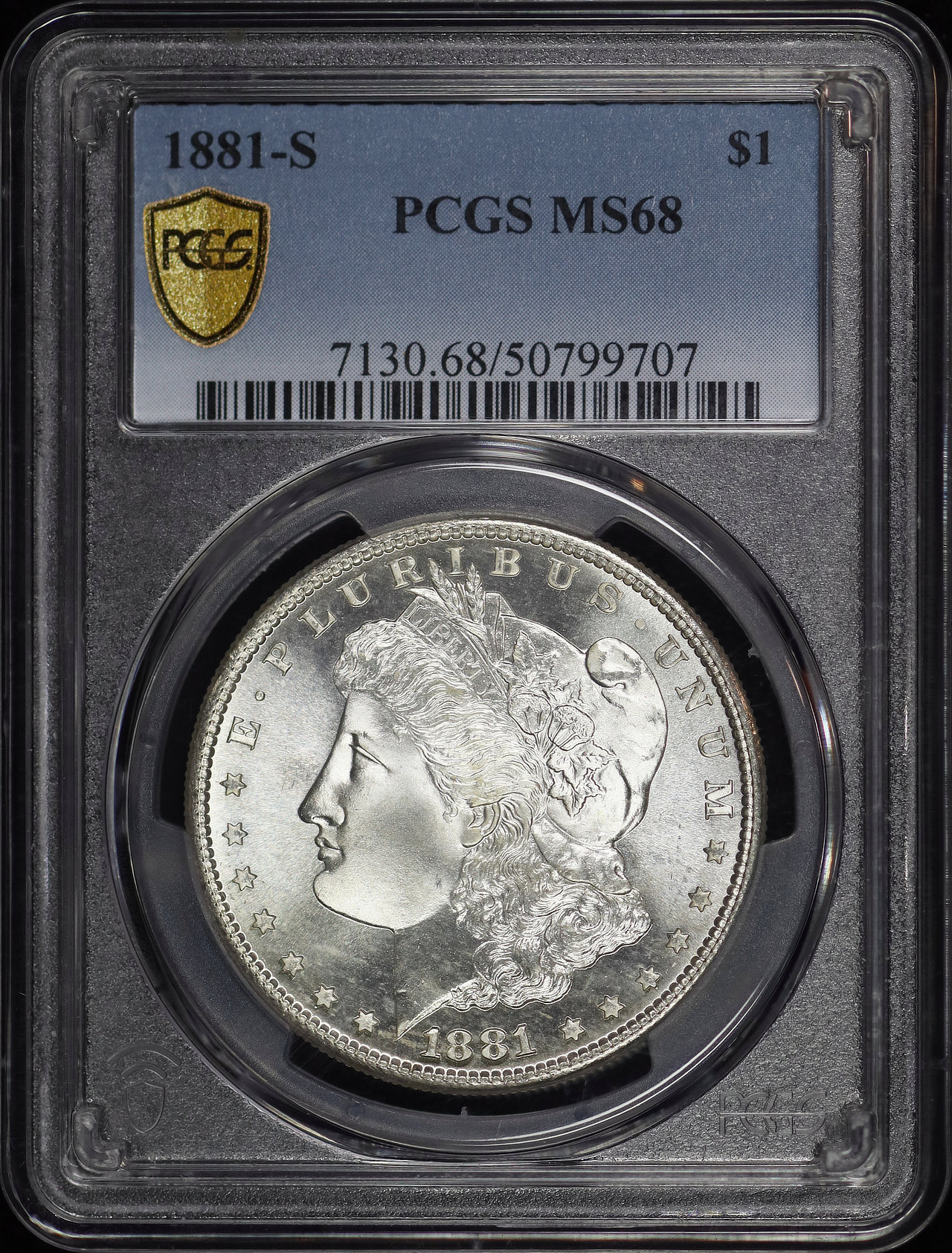 Obverse of this 1881-S Morgan Dollar PCGS MS-68